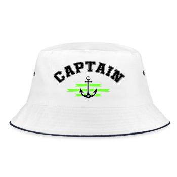 Anker Captain - Bucket Hat - Weiß/Navy - Vorne