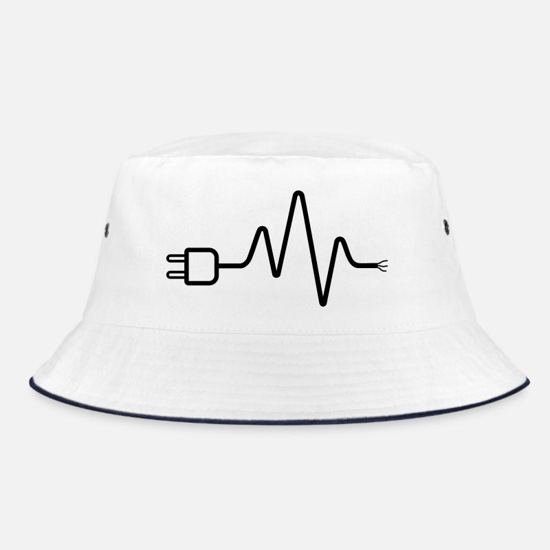 Electrician ECG Plug Cable Heartbeat Bucket Hat