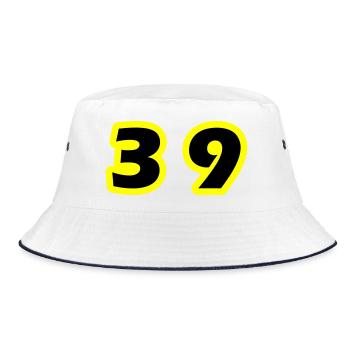 39 Number Symbol - Bucket Hat - white/navy - Front