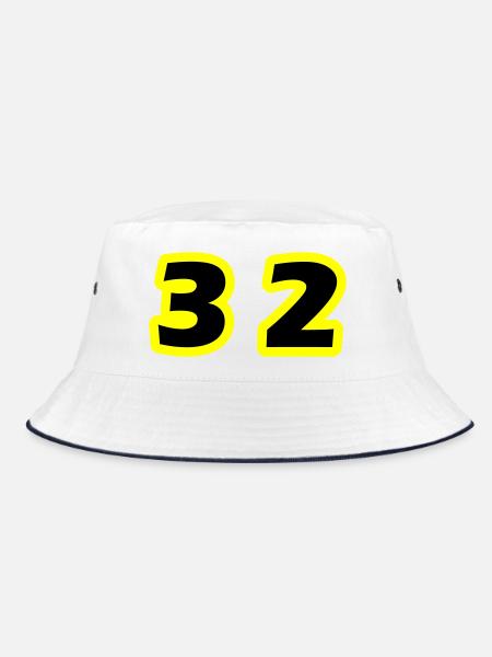 32 Number Symbol - Bucket Hat - white/navy - Front