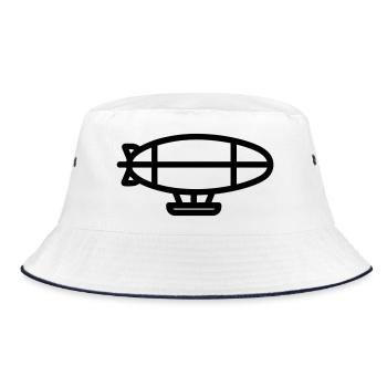 Airship - Bucket Hat - white/navy - Front