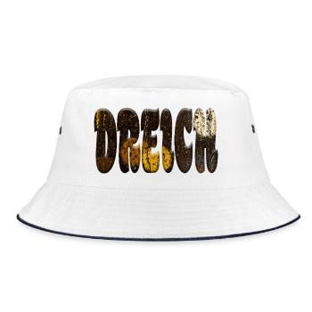 Dreich - Bucket Hat - white/navy - Front