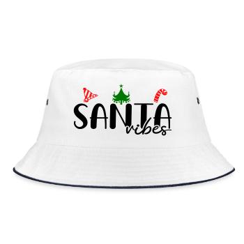 Weihnachtsbaum Zuckerstange Advent - Bucket Hat - Weiß/Navy - Vorne