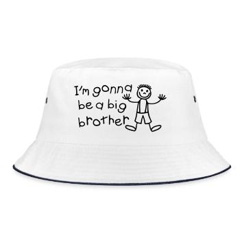 I'm gonna be a big brother - Bucket Hat - white/navy - Front