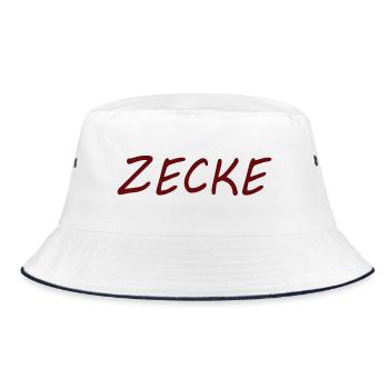 TICK - Bucket Hat - white/navy - Front