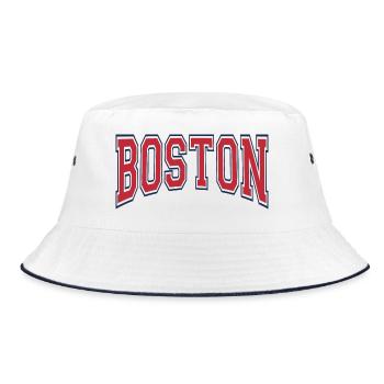 Boston - Bucket Hat - white/navy - Front