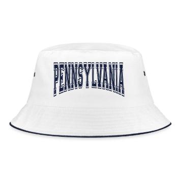 Pennsylvania - Bucket Hat - white/navy - Front