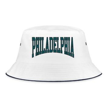 Philadelphia - Bucket Hat - white/navy - Front