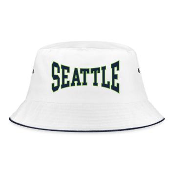 Seattle - Bucket Hat - white/navy - Front