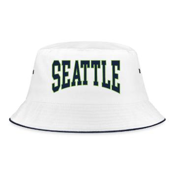 Seattle - Bucket Hat - white/navy - Front