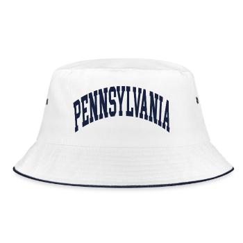Pennsylvania - Bucket Hat - white/navy - Front