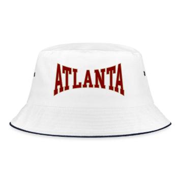 Atlanta - Bucket Hat - Weiß/Navy - Vorne