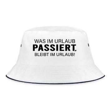 Urlaub Reiseleiter "all inclusive" road trip - Bucket Hat - Weiß/Navy - Vorne