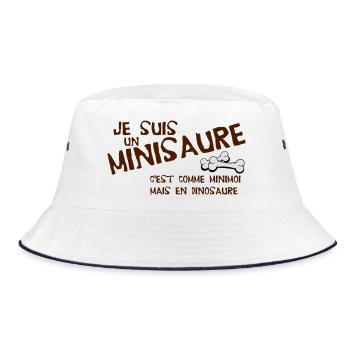 Je suis un minisaure - Bucket Hat - white/navy - Front