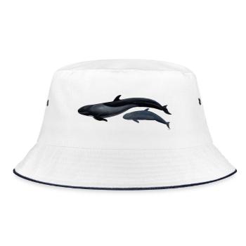 False killer whale - Fausse orque - False killer whale - Bucket Hat - white/navy - Front