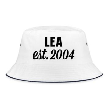 Lea est 2004 - Bucket Hat - Weiß/Navy - Vorne