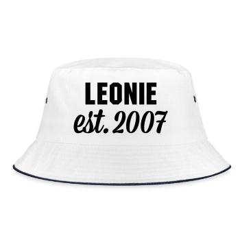 Leonie est 2007 - Bucket Hat - Weiß/Navy - Vorne