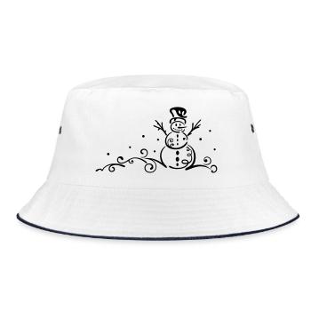 Bonhomme de neige hiver neige flocons - Bob - blanc/marine - Devant