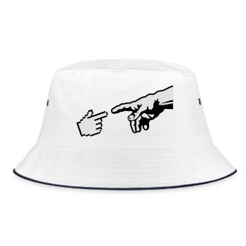 Hand of god Michelangelo - Bucket Hat - white/navy - Front