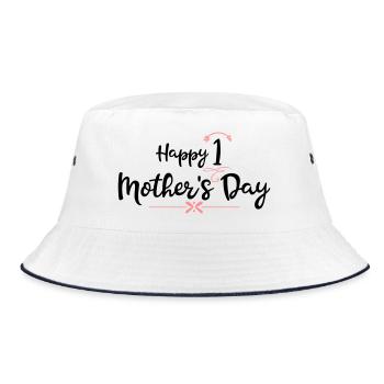 Muttertag - Bucket Hat - Weiß/Navy - Vorne