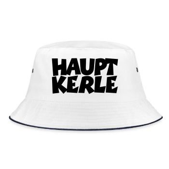 Hauptkerle Schwaben Schwäbisch - Bucket Hat - Weiß/Navy - Vorne