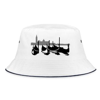 Venedig - Bucket Hat - Weiß/Navy - Vorne