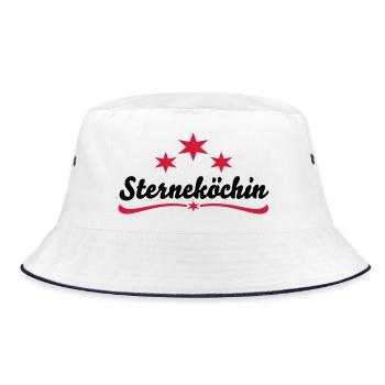 sternekoechin - Bucket Hat - white/navy - Front
