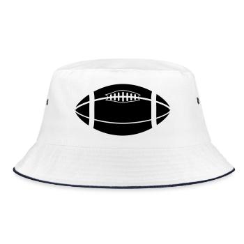 football - Bucket Hat - Weiß/Navy - Vorne