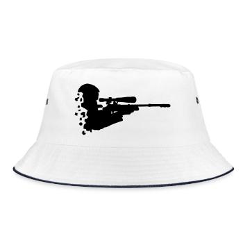 sport Shooting - Bucket Hat - white/navy - Front