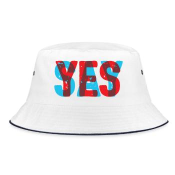 Say Yes! - Bucket Hat - white/navy - Front