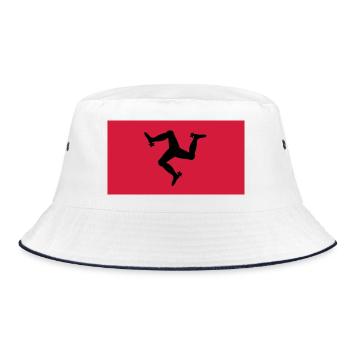 The Manx Triskelion, Emblem of the Isle of Man - Bucket Hat - white/navy - Front