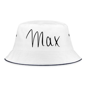 Max - Bucket Hat - white/navy - Front