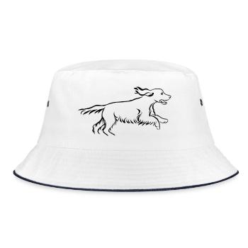 Cocker spaniel - Bucket Hat - white/navy - Front