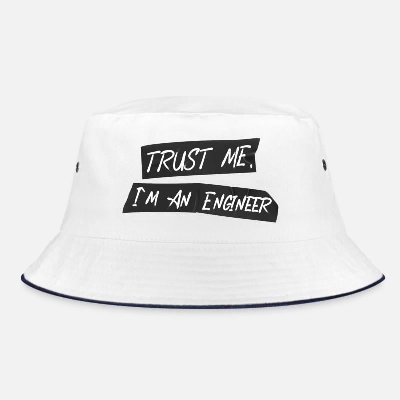Engineer With Panzertape - Bucket Hat - white/navy
