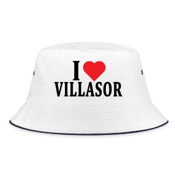 T-shirt Io amo Villasor t-shirt Sardegna - Bob - blanc/marine - Devant