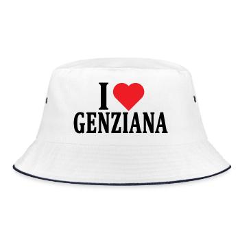 t-shirt J’adore l’idée cadeau Gentianian - Bob - blanc/marine - Devant