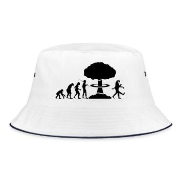 Radioactive evolution - Bucket Hat - white/navy - Front