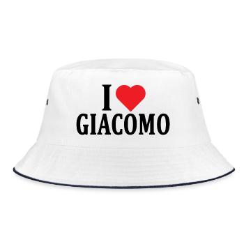 t-shirt J’adore l’idée cadeau du t-shirt Giacomo - Bob - blanc/marine - Devant