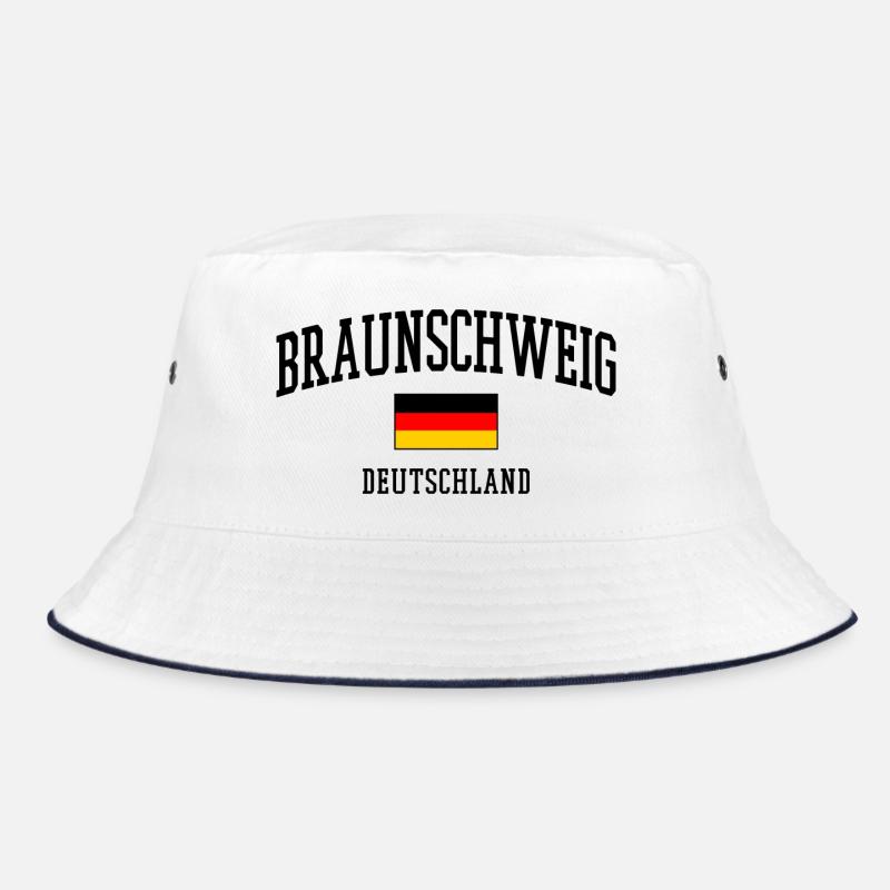 Braunschweig Text Deutschland Flagge Bucket Hat