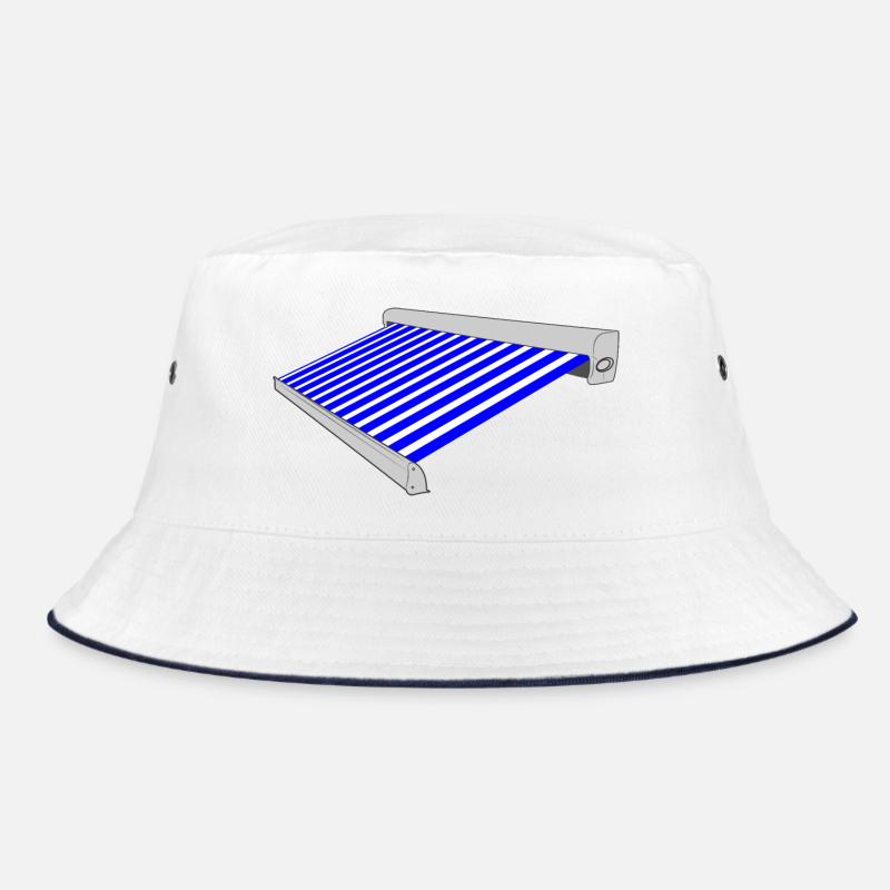 Sun protection blue white Bucket Hat