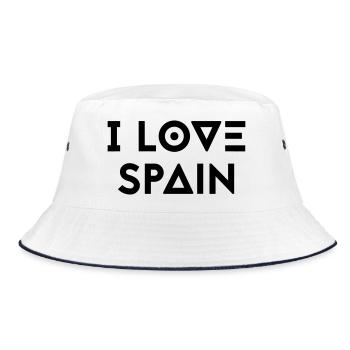 J’AIME L’ESPAGNE - Bob - blanc/marine - Devant