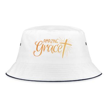 Lettrage Amazing Grace - Bob - blanc/marine - Devant