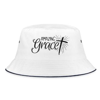 Lettrage Amazing Grace - Bob - blanc/marine - Devant