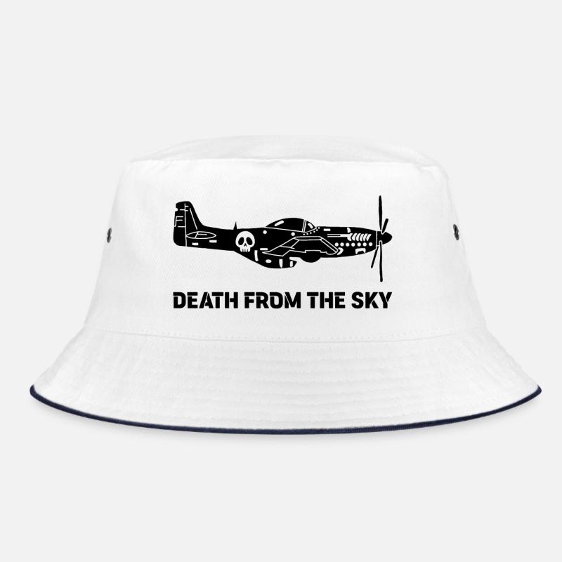 Vintage Fighter Plane (Black) Bucket Hat
