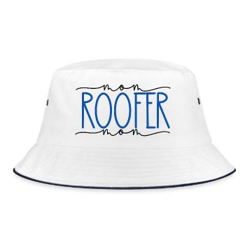 Dachdeckerin stolze Mama süßes Geschenk - Bucket Hat - Weiß/Navy - Vorne