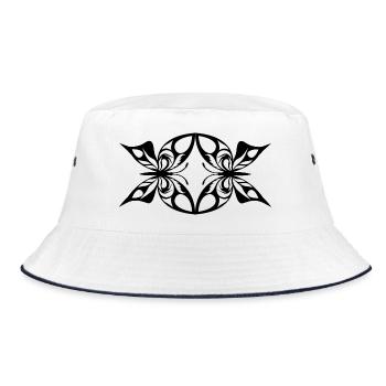 Candy butterflies. - Bucket Hat - white/navy - Front
