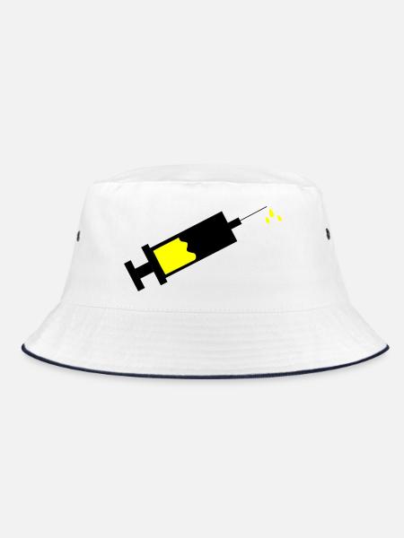 Spritze Arzt Ärztin Geschenk Krankenschwester - Bucket Hat - Weiß/Navy