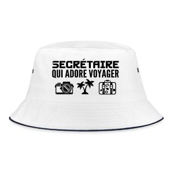 Reisende & Sekretärinnen: Leidenschaft & Entdeckung - Bucket Hat - Weiß/Navy - Vorne