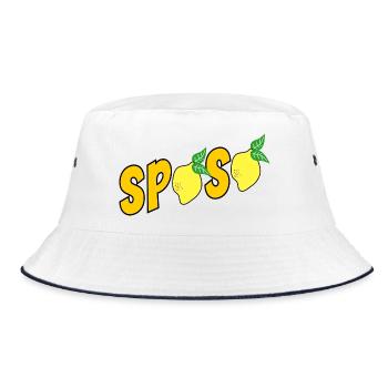 Italienischer Hochzeitsbräutigam - Bucket Hat - Weiß/Navy - Vorne