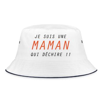Je suis une Maman qui déchire !! - Bob - blanc/marine - Devant